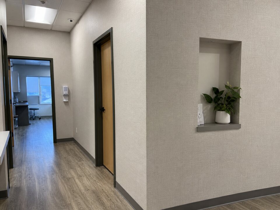 Commercial Type II vinyl wallcovering installed in a Calgary interior