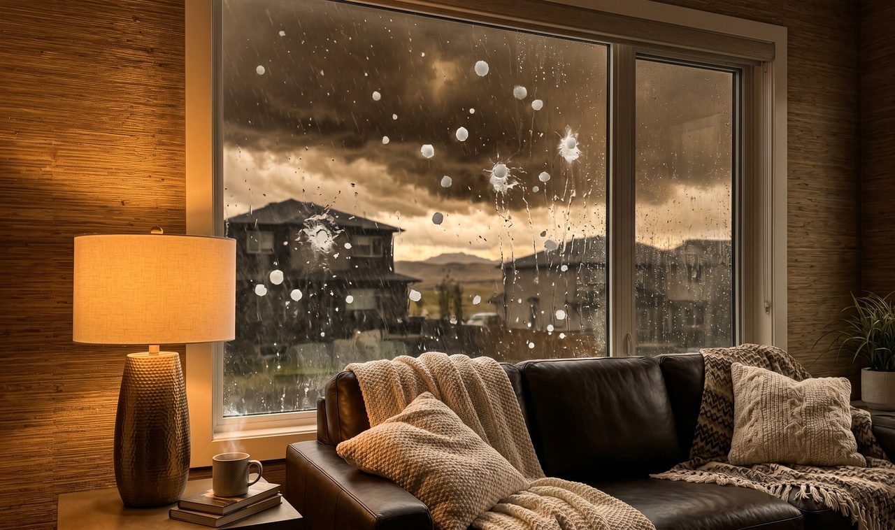 Calgary home window reviewed for hail-resistant security film