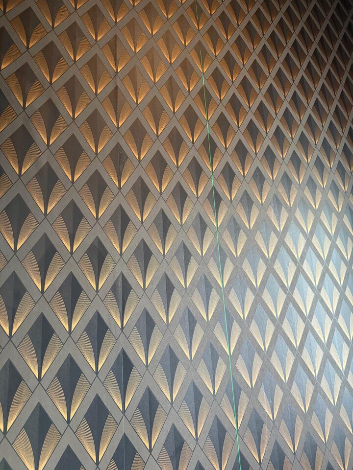 Art Deco Diamond Wallpaper – Powder Room Wrap - Patterson, SW Calgary, AB