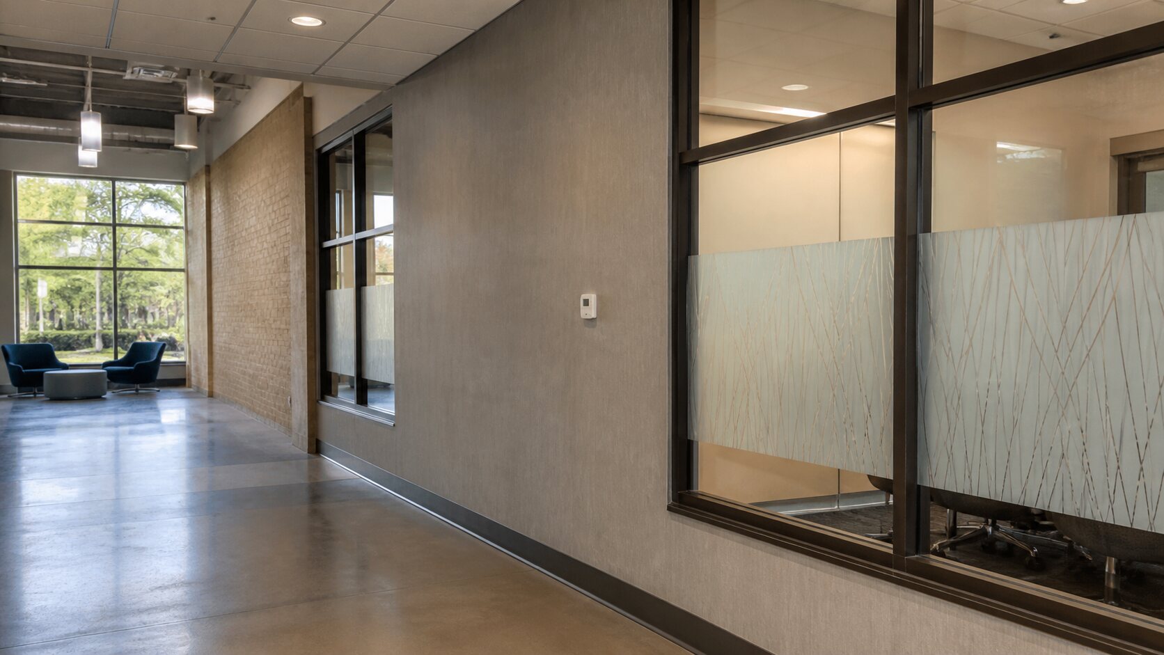Commercial wallcovering and window film installation context