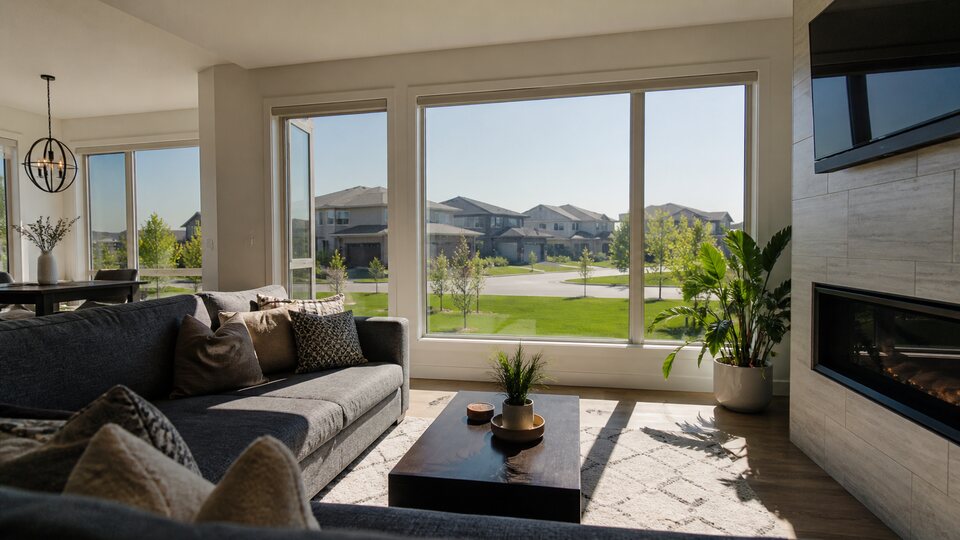 Residential window film and finish planning context in a Calgary home