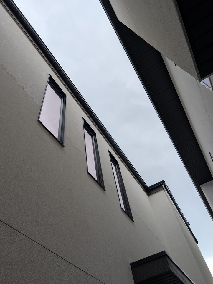 High Window Solar Film From Scaffold - Rosscarrock Calgary