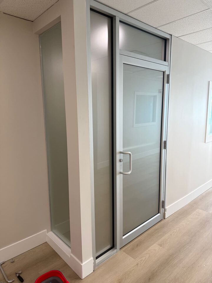 Frosted Office Glass Privacy Film – Vista Heights Calgary - Vista Heights, NE Calgary, AB