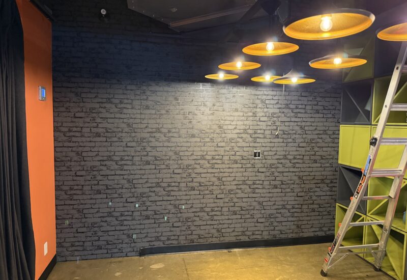 Faux Brick Wallpaper – Downtown Calgary Restaurant — Downtown Calgary